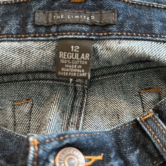 The Limited Medium to Dark Wash 100% Cotton Bootleg Jeans Size 12 - Picture 3 of 3